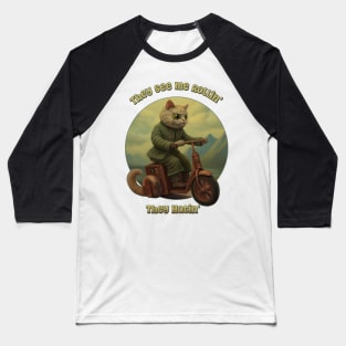 They See Me Rollin', They Hatin' Funny Tabby Cat Baseball T-Shirt